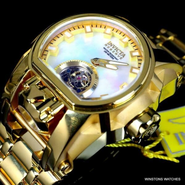 Invicta Reserve Magnum Bolt Zeus Tourbillon Mop Acero Bañado en Oro 52mm Reloj  | eBay - Imagen 2