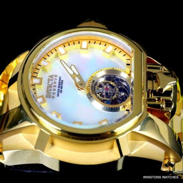 Invicta Reserve Magnum Bolt Zeus Tourbillon Mop Acero Bañado en Oro 52mm Reloj  | eBay - Imagen 3