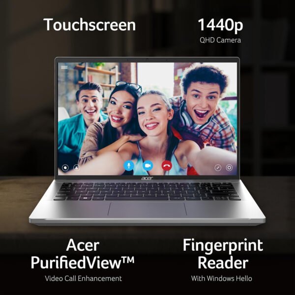 Acer Swift Go Intel Evo Thin & Light Premium Laptop de 14 pulgadas 1920 x 1200 100% sRGB pantalla táctil Intel Core i7-1355U Intel Iris Xe 16GB LPDDR5 512GB Gen 4 SSD SFG14-71T-72QV - Imagen 6